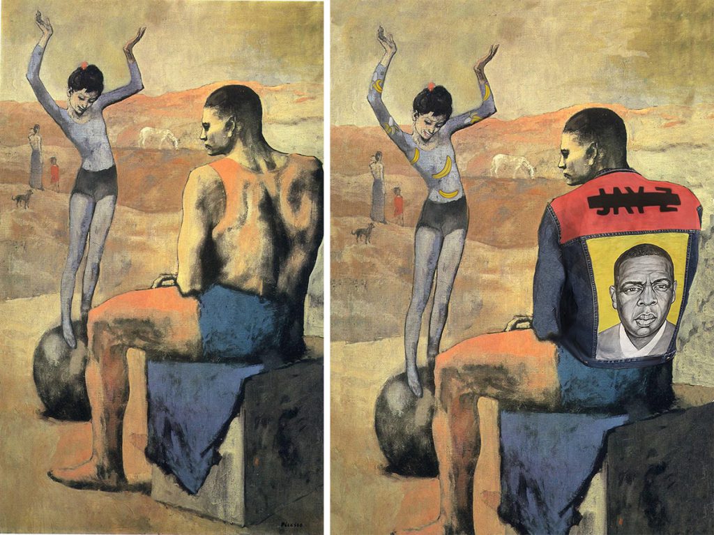 Студентка изображает порно картину Пикассо в спортзале