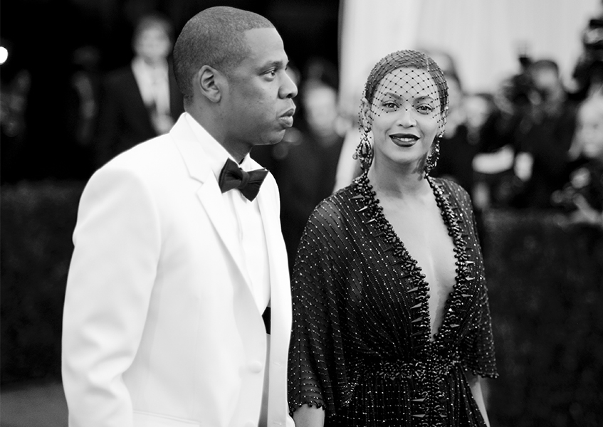 Рэпер Джей Зи и певица Бейонсе 