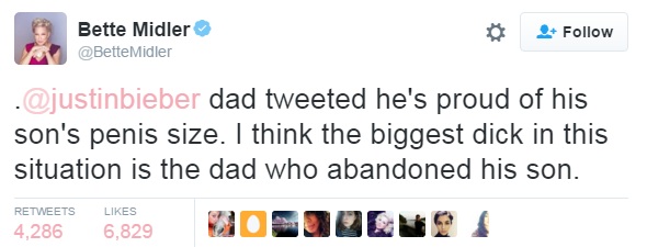 Бетт Мидлер, скандал