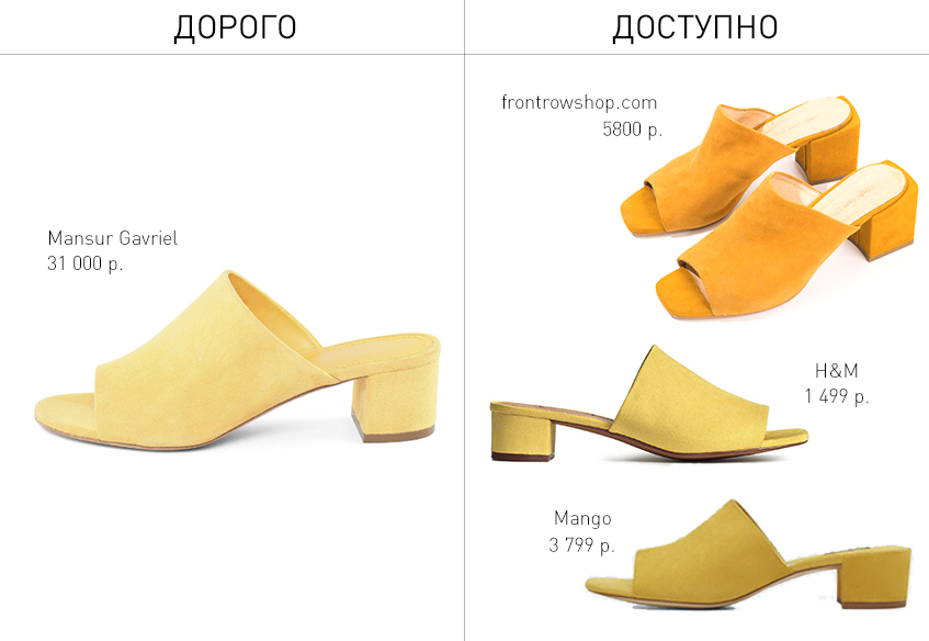 Дорого/доступно, хочу/могу, обувь, масс-маркет, мюли