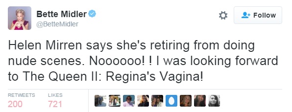 Бетт Мидлер, скандал