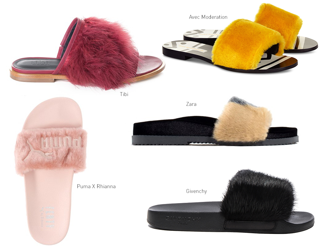 Как и с чем носить меховые тапки