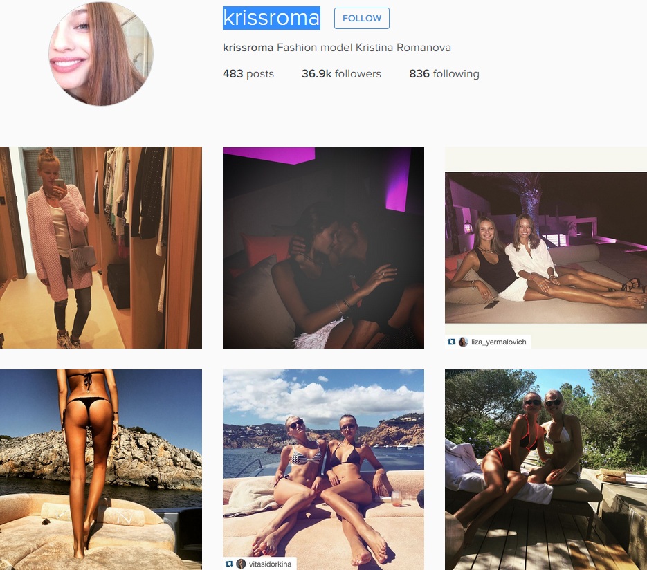 Instagram Кристины Романовой