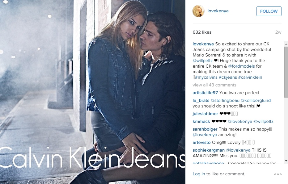 Calvin Klein Jeans, Кения Кински