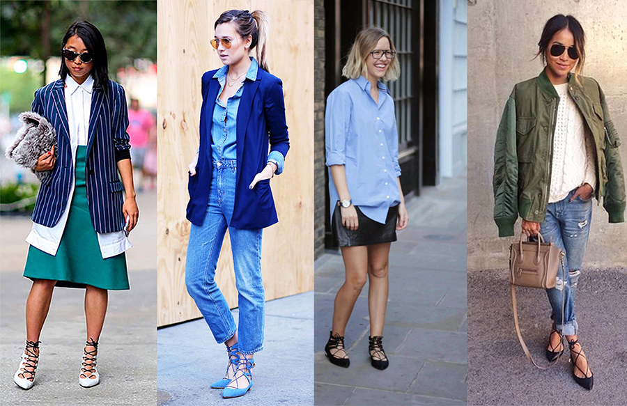 Звездный выбор: балетки со шнуровкой