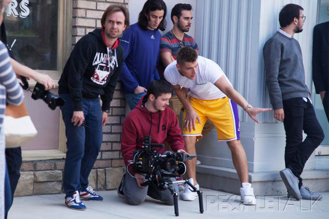 Алексей Воробьев на съемках