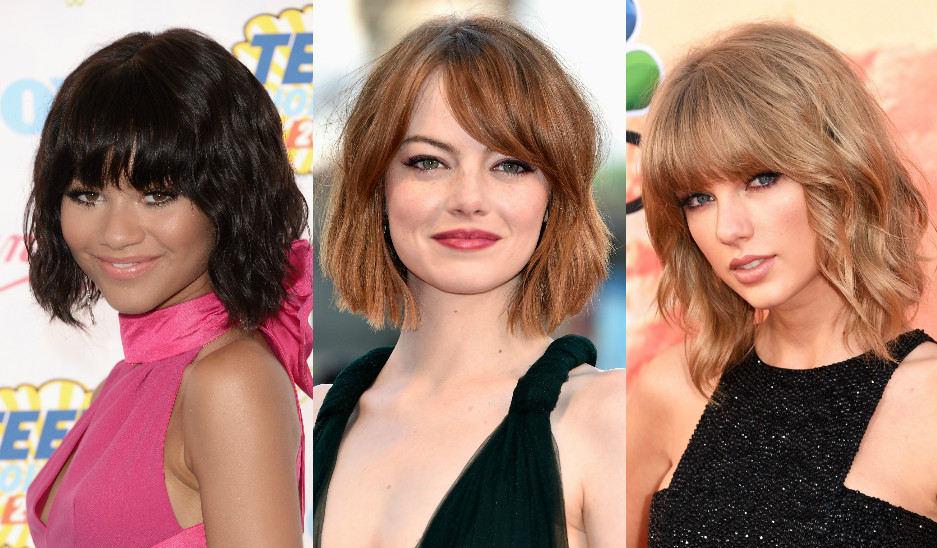 Зендая, Эмма Стоун, Тейлор Свифт, челки