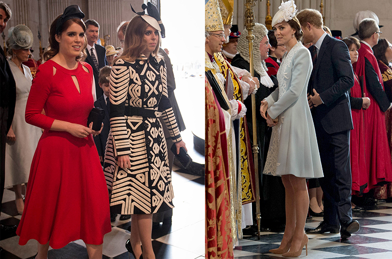 Беатрис, Евгения и Кейт Миддлтон