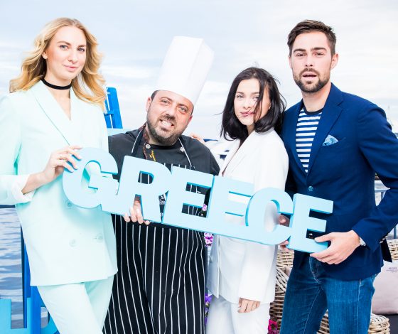 Темникова, Дакота и Чуйков на греческой вечеринке