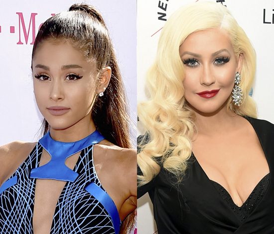Ариана Гранде и Кристина Агилера померились силой голоса