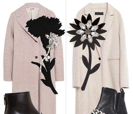 Дорого/доступно: пальто с брошкой