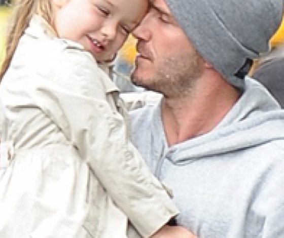 Новые фото Дэвида Бекхэма с дочкой