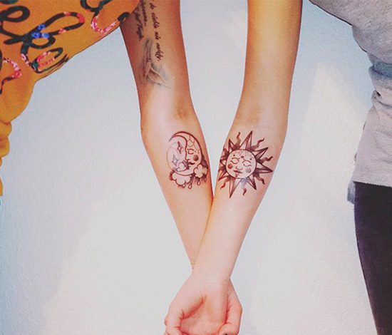 55 идей парных татуировок для сестер