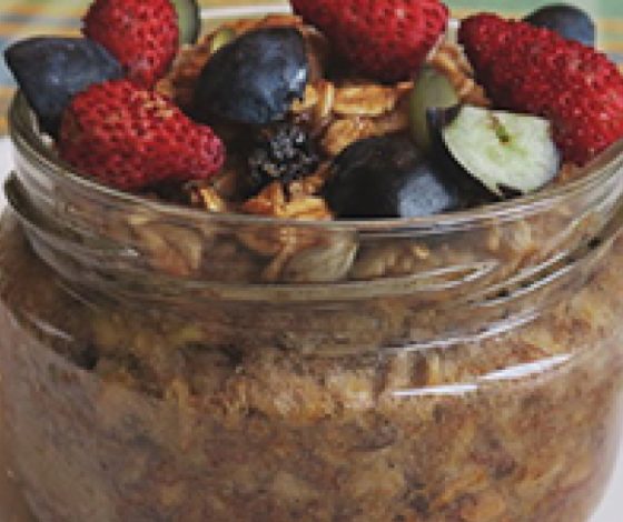 Запеченая яблочная овсянка