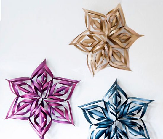 Новогодние украшения для дома: объемные снежинки