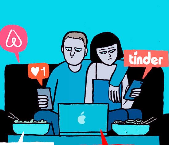 Иллюстрации: насколько люди зависимы от гаджетов