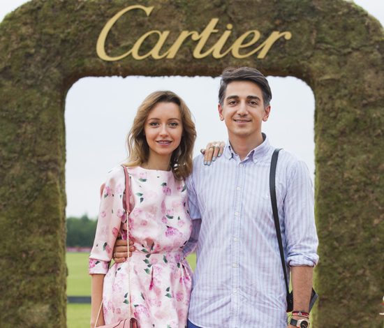 Наталья и Мурад Османн на турнире поло Cartier