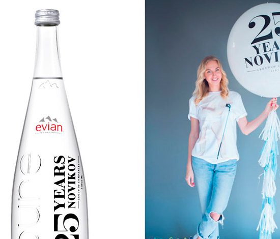 Лимитированная бутылка воды Evian &amp; Novikov Group 25