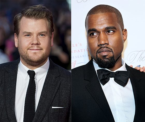 Канье Уэст дарит цветы Джеймсу Кордену. А как же Ким?