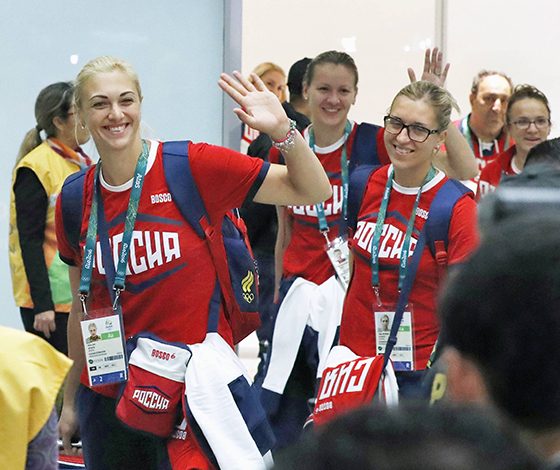 Как встретили российских спортсменов в Рио