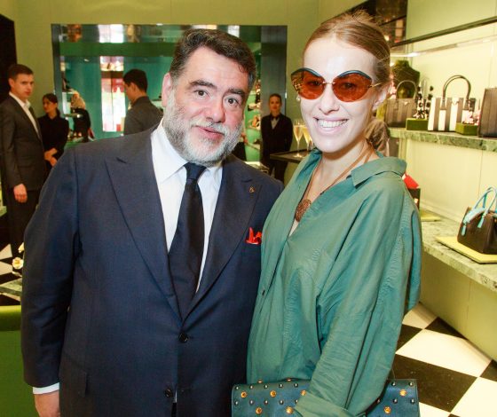 Беременная Собчак, Гагарина и Хромченко на открытии бутика Prada