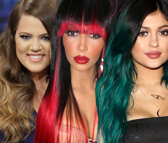 Безумные прически сестер Кардашьян