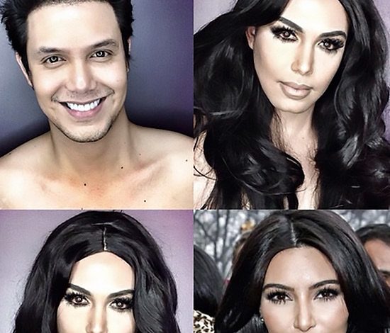 Парень перевоплощается в Ким Кардашьян