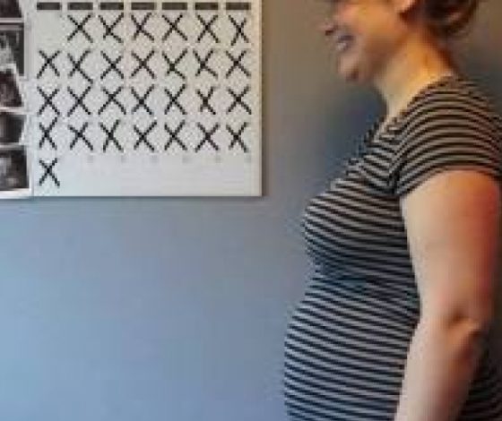 Как растет живот в течение беременности за 55 секунд