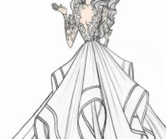 Дизайнеры нарисовали свадебные платья для звездных невест