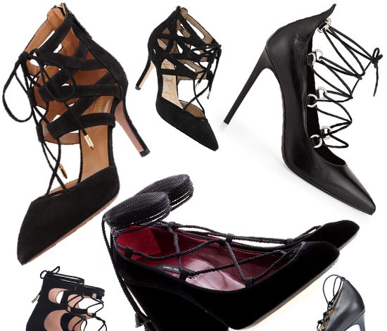 Дорого/Доступно: черная обувь со шнуровкой