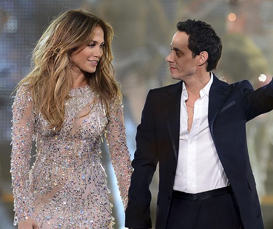 Высокие отношения: Джей Ло с женихом и бывшим мужем