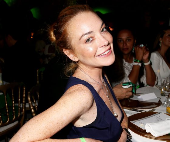 Линдси Лохан и девушка ДиКаприо на дне рождения Фаваза Груози