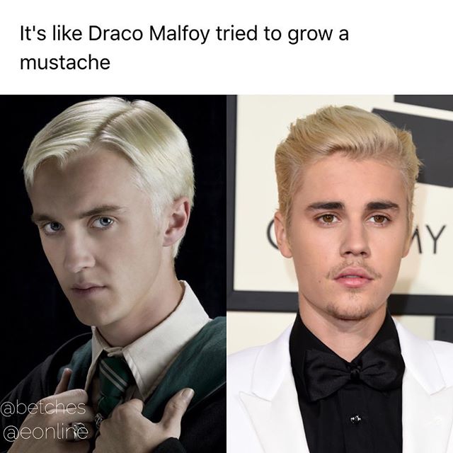 Драко Малфой отрастил усы?