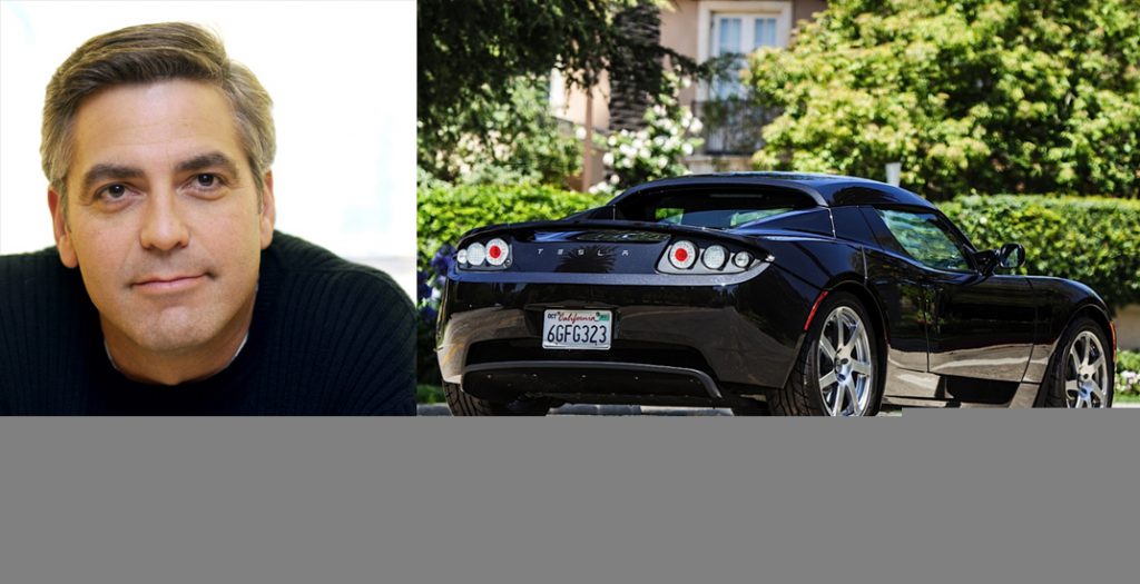 Джордж Клуни (54) Tesla Roadster