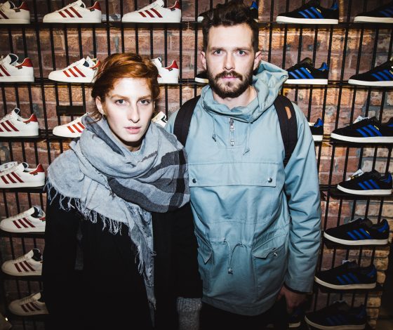 Муся Тотибадзе и Григорий Добрыгин на открытии флагмана adidas Originals