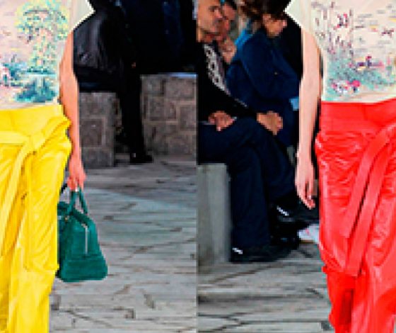 Широкие кожаные брюки Loewe