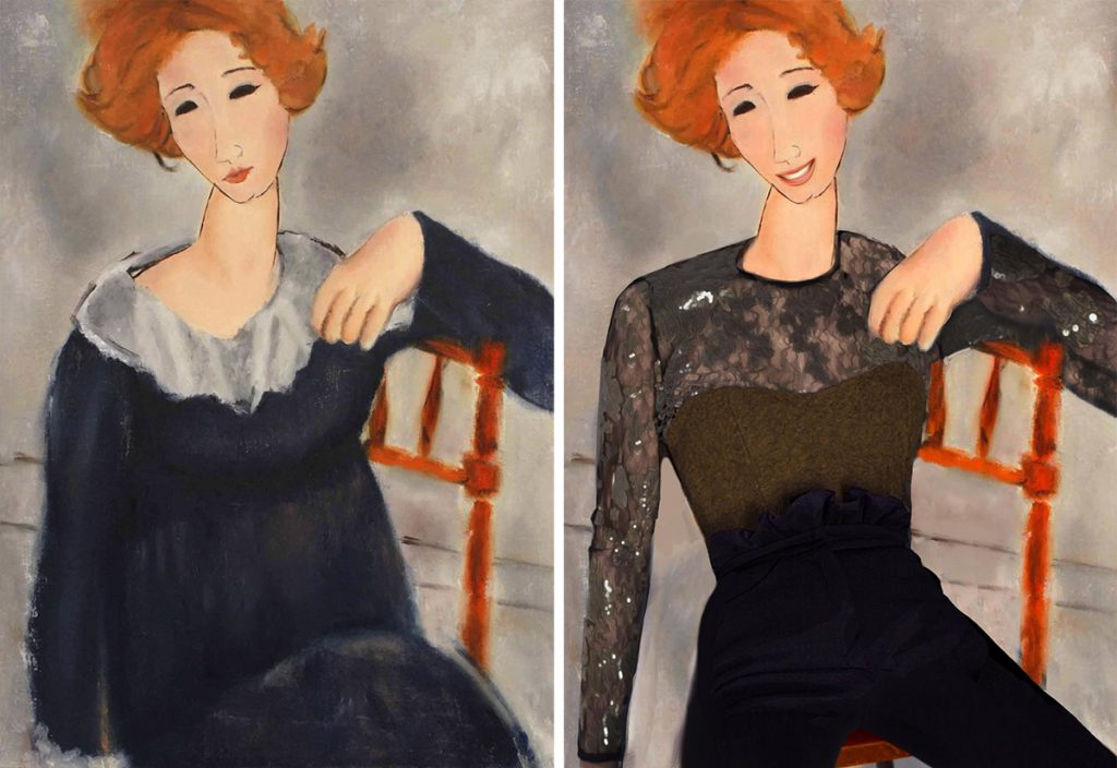 Юля Калманович -  картина Амедео Модильяни, девушка с рыжими волосами