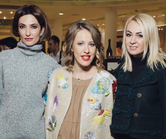 Собчак, Рудковская и Бондарчук на открытии корнера Delpozo в Boutique no 7