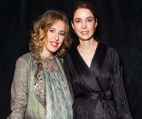 Собчак, Бондарчук и Рогов на показе Alena Akhmadullina