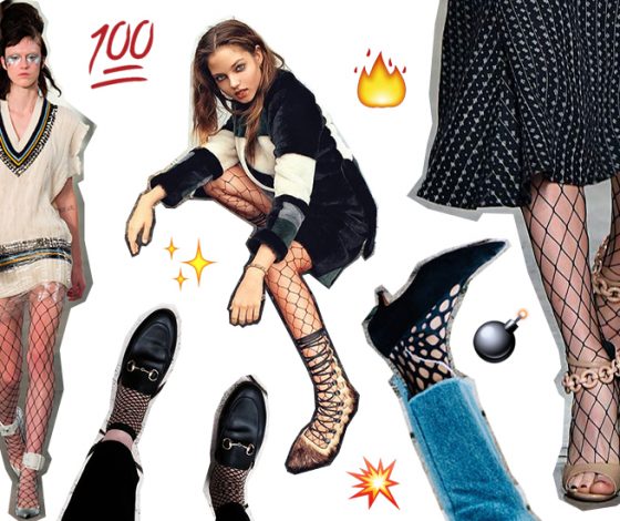 Новый тренд: колготки и носки в сетку