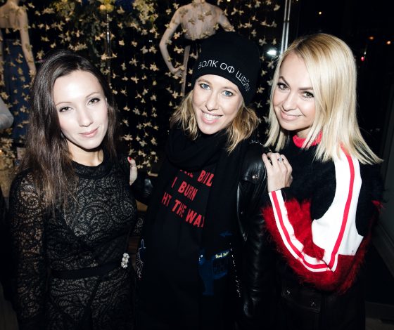 Собчак, Рудковская, Бондарчук и Гагарина на открытии бутика Edem Couture