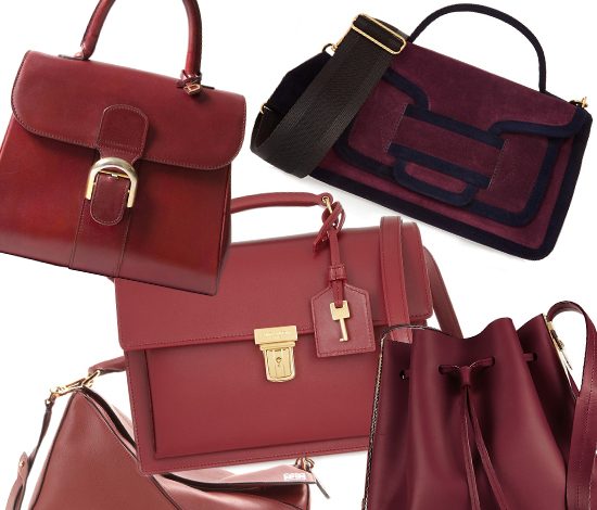 15 бордовых сумок для осеннего гардероба