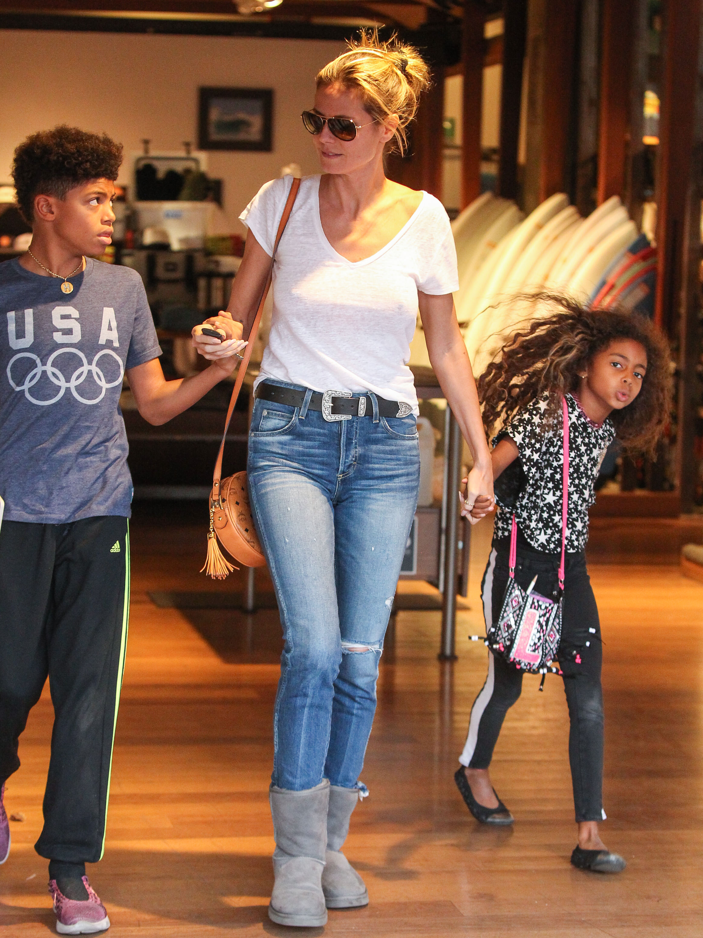 Heidi Klum and Seal seen shopping