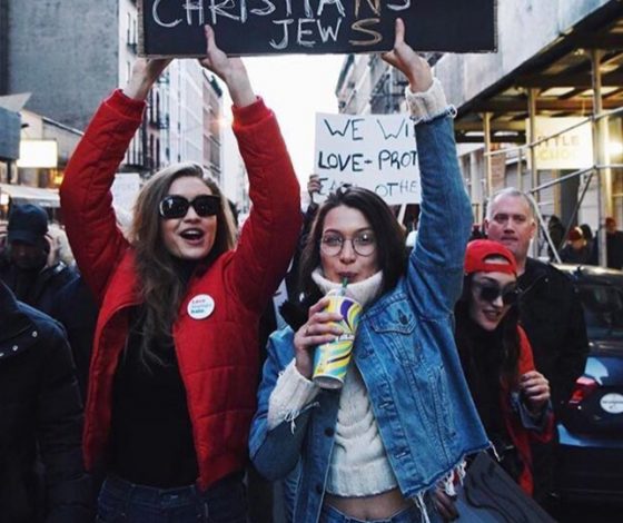 Новый марш против Дональда Трампа во главе с сестрами Хадид