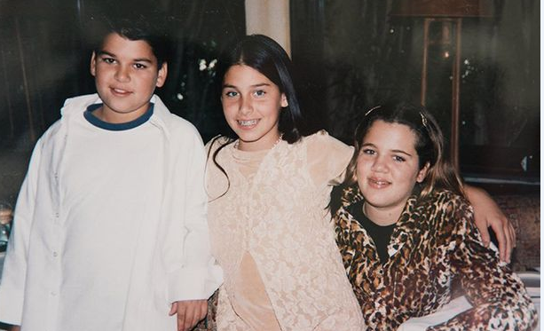 Роб Кардашьян и Хлои Кардашьян в детстве