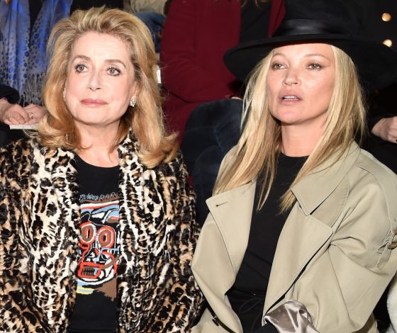 Кейт Мосс, Катрин Денев и другие звезды на показе Saint Laurent в Париже