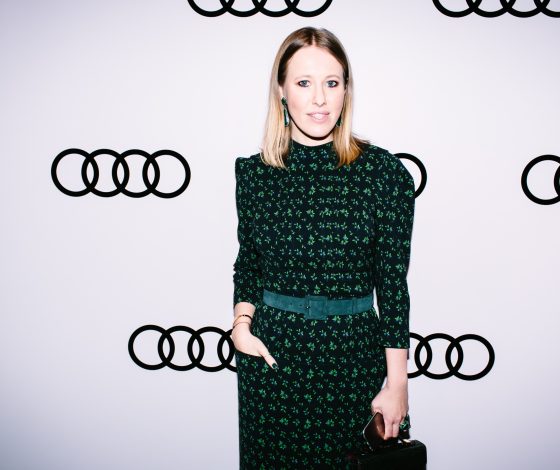 Ксения Собчак, Иван Ургант, Виктория Исакова и Мария Ивакова на премьере Audi TT RS Coupе