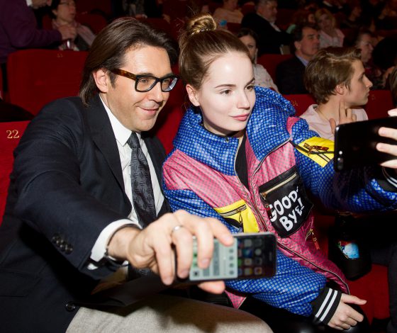 Андрей Малахов, Саша Спилберг, Филипп Киркоров и Юлия Самойлова на премьере фильма «Время первых»