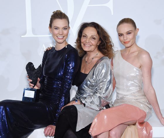 Карли Клосс, Диана фон Фюрстенберг и Кейт Босворт на премии DVF Awards