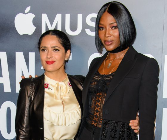 Сальма Хайек и Наоми Кэмпбелл на показе фильма Can't Stop, Won't Stop: A Bad Boy Story